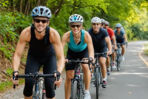 Fitness-focused bike tour with interval training and scenic routes