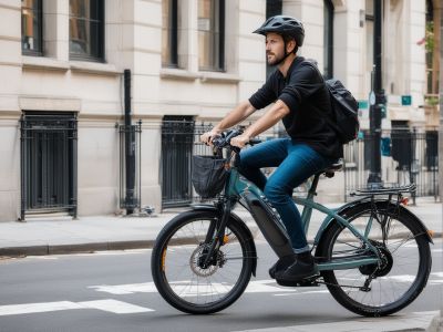 Modern electric bike with battery powered assistance for easy riding