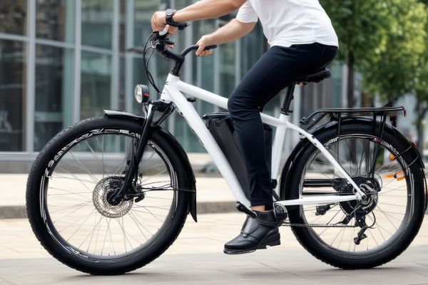 Modern electric bike with battery assistance system, perfect for effortless riding